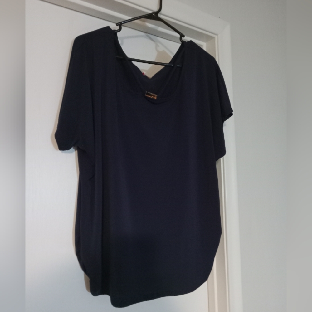 Plus navy blue blouse